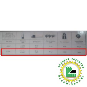 Пильная шина Elitech 20" / 0.325" / 1.5 / 76 0809.013100