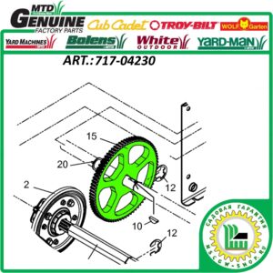 Шестерня оси колес MTD 80x3/4"x6-3/4" 717-04230