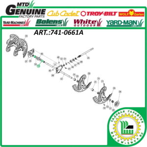 Втулка редуктора (вал шнеков) 3/4"x1" MTD 741-0661 / 741-0661A