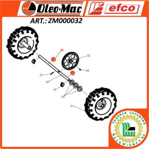 Втулка оси колес 19x28.5 мм. Efco / Oleo-Mac ZM000032