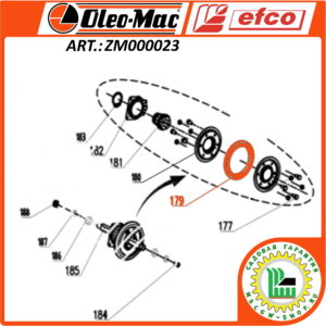 Кольцо фрикционное 98 x 124 x 15 мм. OLEO-MAC / EFCO ZM000023