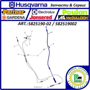 Трос включения привода колес HUSQVARNA 5825190-02 / 582519002