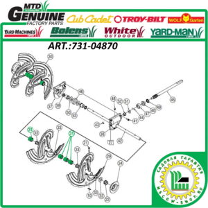 Втулка распорная 3/4"x1.25"x1" MTD 731-04870