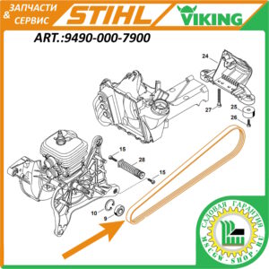 Ремень приводной поликлиновой 5PJ801LB [TS 410/420/480I/500I] STIHL 9490-000-7900