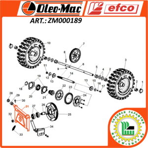 Кронштейн шкива привода хода OLEO-MAC / EFCO ZM000189